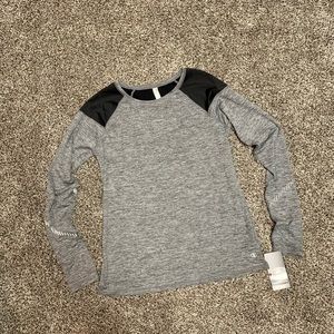 NwT Champion Women's Performance Vapor Training Running Top Large Grey Mesh New